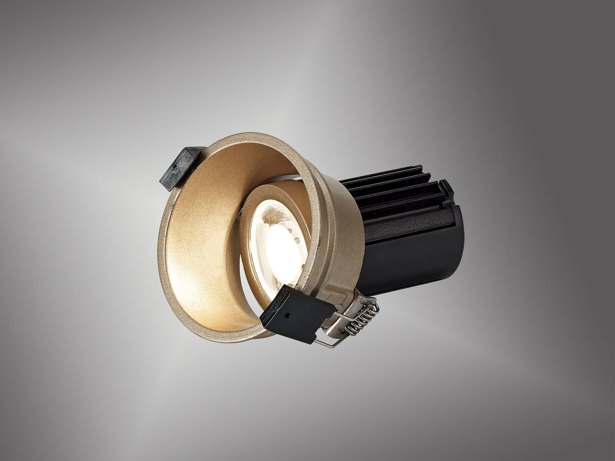 Bania A 10 Tridonic Powered 10W 2700K 760lm 36° CRI>90 LED Engine Gold Adjustable Recessed Spotlight; IP20 DM200939  Dlux Bania A 10